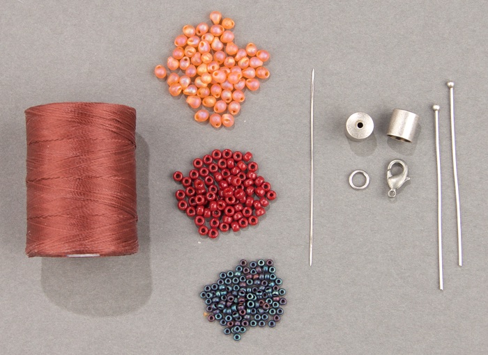 Honeysuckle Spiral Stitch Necklace Materials